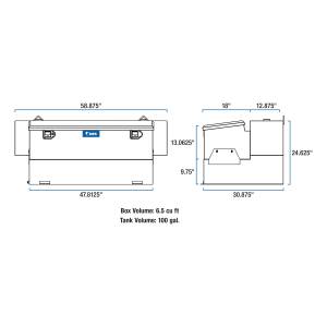 UWS - UWS Combination Hammerhead Transfer Tank/Tool Box ST-100HH-CB-MB - Image 9