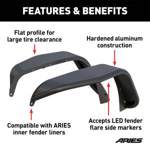 ARIES - ARIES Tubular Fender Flare 1500201 - Image 4