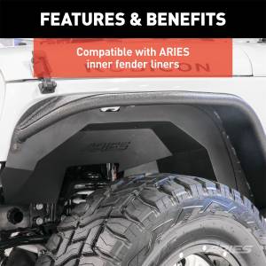 ARIES - ARIES Tubular Fender Flare 1500201 - Image 7