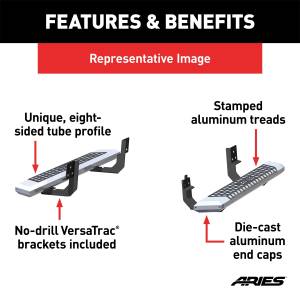 ARIES - ARIES AdvantEDGE Side Bars w/Mounting Brackets 2555001 - Image 4