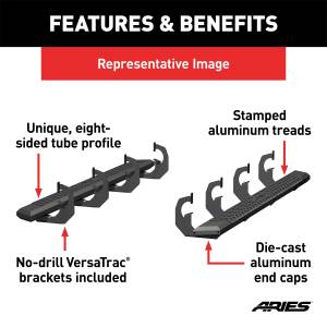 ARIES - ARIES AdvantEDGE Side Bars w/Mounting Brackets 2556008 - Image 5