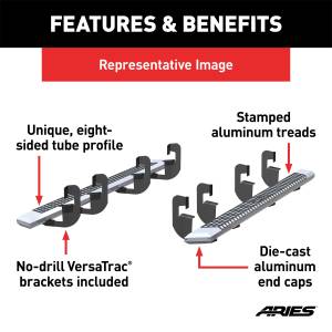 ARIES - ARIES AdvantEDGE Side Bars w/Mounting Brackets 2555026 - Image 3