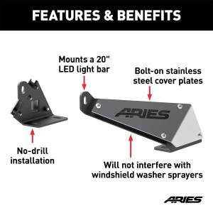 ARIES - ARIES Hood Light Mounting Bracket 15912 - Image 3