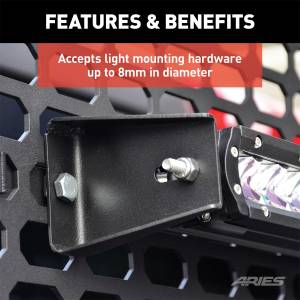 ARIES - ARIES Headache Rack Light Mounting Brackets 1110311 - Image 5