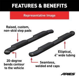 ARIES - ARIES The Standard 4 in. Oval Nerf Bar S221008 - Image 3