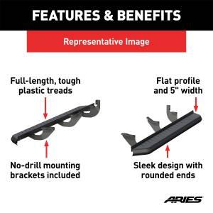 ARIES - ARIES AeroTread Running Boards w/Mounting Brackets 2061002 - Image 3