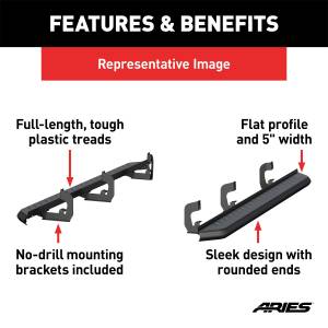 ARIES - ARIES AeroTread Running Boards w/Mounting Brackets 2061003 - Image 3