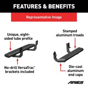 ARIES - ARIES AdvantEDGE Side Bars w/Mounting Brackets 2556001 - Image 3