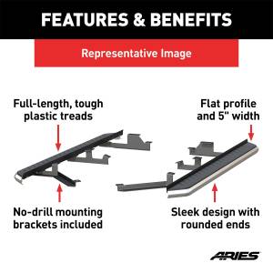 ARIES - ARIES AeroTread Running Boards w/Mounting Brackets 2051022 - Image 5