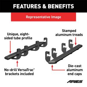 ARIES - ARIES AdvantEDGE Side Bars w/Mounting Brackets 2556015 - Image 5