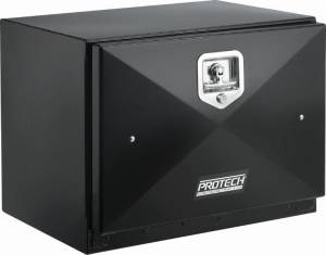 ProTech - ProTech Mild Steel Toolbox; Black Powder Coat; Single, Drop-Down Door; Stainless Steel T-Handle Lock (22-2028B-BK) - Image 1