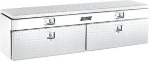 ProTech - ProTech Contractor Box; Single Diamond Plate Aluminum Lid; Dual, 0.105 Diamond Plate Aluminum Drop-Down Doors (54-7860) - Image 1