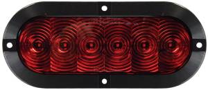 TecNiq - TecNiq 6" Oval 6 LED Turn Grommet Mount Red Lens Amp Connector (T66-RR0A-1) - Image 2