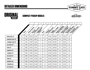 Tommy Gate - Tommy Gate Pickup - Original Series (MINI-500 TP) - Image 8